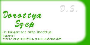 dorottya szep business card